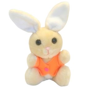 Vintage Dakin Bunny Rabbit with Orange Shirt 70"s Easter